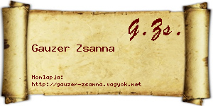 Gauzer Zsanna névjegykártya